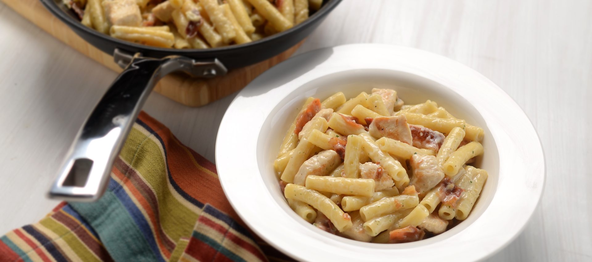 Bacon-Ranch-Chicken-Pasta-HR-1-1920x850 Bacon Ranch Chicken and Pasta Skillet
