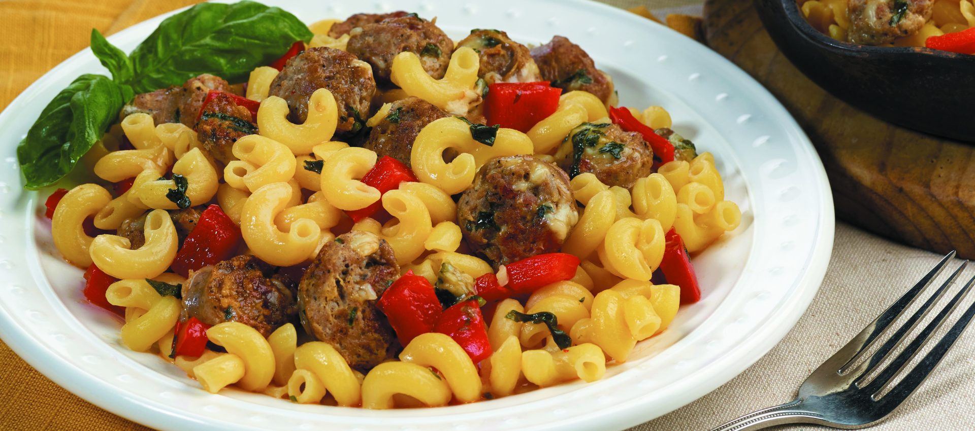 Basil-Sweet-Peppers-Italian-Sausage_4C-1920x850 Basil, Sweet Peppers & Italian Sausage with Elbows