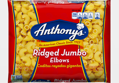 100-Ridged-Jumbo-400 100% Semolina Ridged Jumbo Elbows